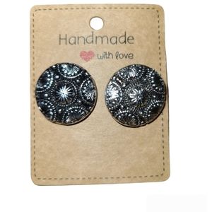 Vtg Clothing Buttons Made into Pierced Ear Lot 1